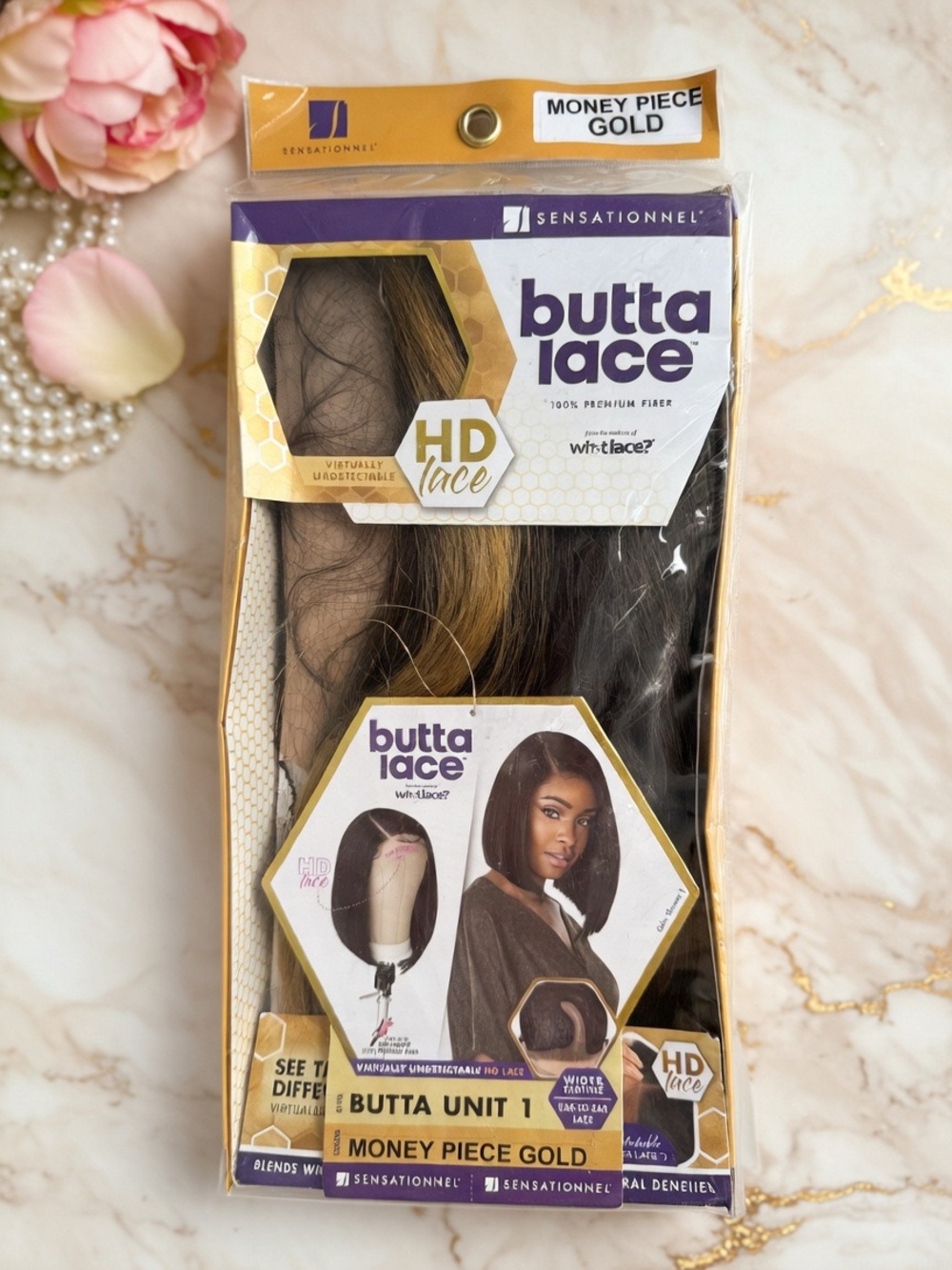 Sensationnel HD Butta Lace Wig | Unit 1 | Money Piece Gold | New in Box | #2